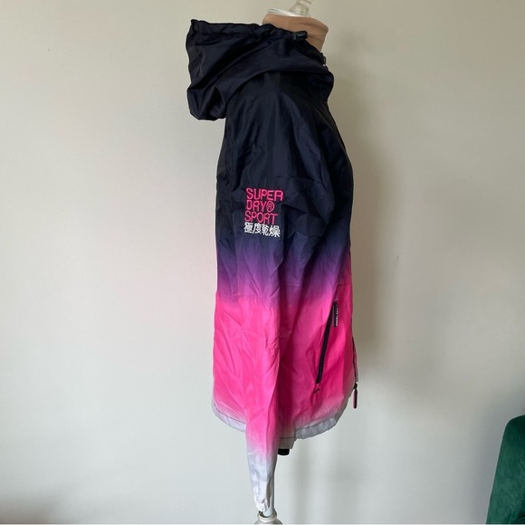 SUPERDRY Original Windcagoule Jacket Gradient Tricolor Windbreaker Jacket Sz XS - Picture 4 of 12